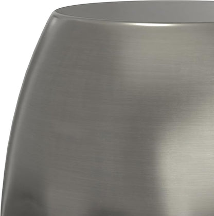 SIMPLIHOME Flanigan Industrial 16 inch Wide Metal Accent Side Table in Antique Silver, Fully Assembled for the Living Room and Bedroom