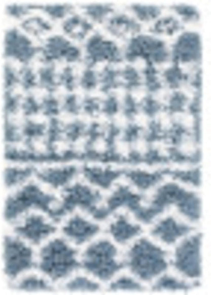 Livabliss Hapsburg Moroccan Shag Area Rug, 2' x 2'11", Denim