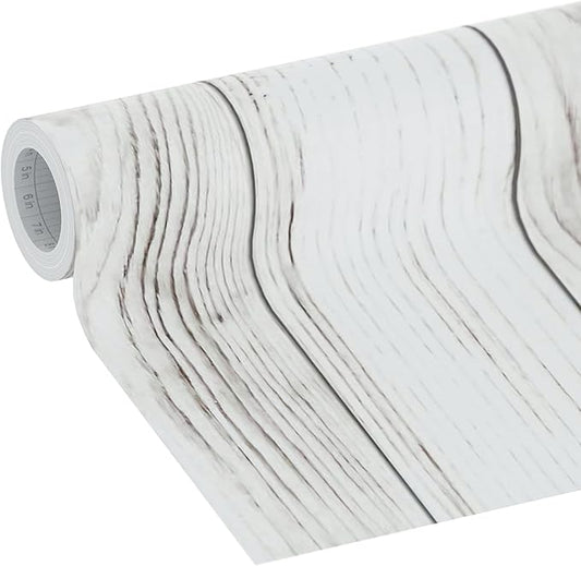 EasyLiner Peel & Stick Decor Removable Peel and Stick Wallpaper - Self Adhesive Decorative Shelf Paper for Cabinets, Walls, Resurfacing Projects - Adhesive Shelf Liner - 20in x 18ft - White Beadboard