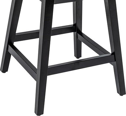 Bar Stool, PU Leather Barstool, 26 Inch Upholstered Counter Stools with 13.8" High Back and Footrest, Swivel Counter Height Barstools for Kitchen Island Home Bar Light Gray