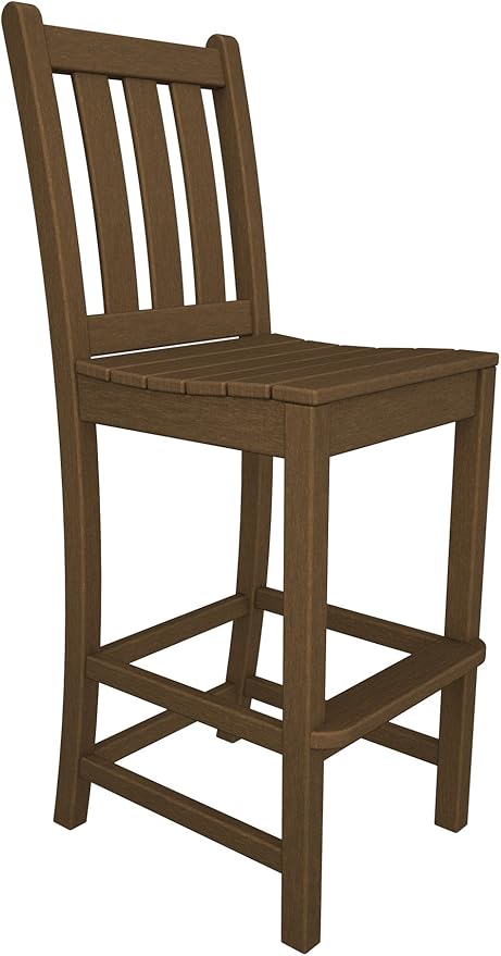 POLYWOOD® Traditional Garden Bar Chair, Mahogany