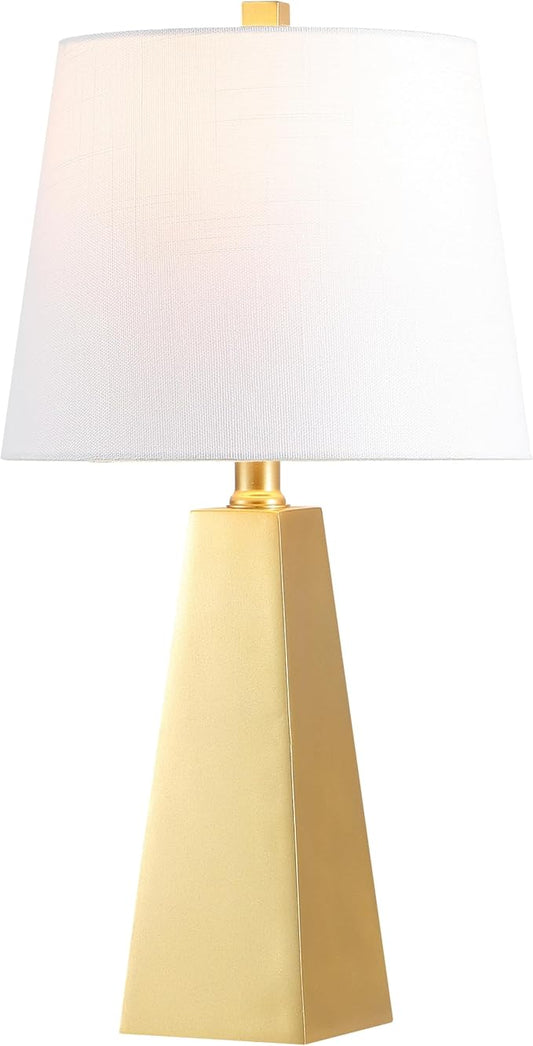 JONATHAN Y JYL1038A Owen 20.5" Resin LED Table Lamp Contemporary Bedside Desk Nightstand Lamp for Bedroom Living Room Office College Bookcase LED Bulb Included, Gold