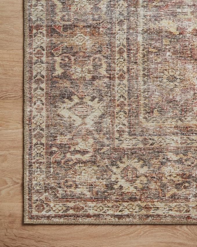 Loloi Amber Lewis Georgie Collection GER-06 Bordeaux/Antique 2'-3" x 3'-9", .19" Pile Height, Accent Rug