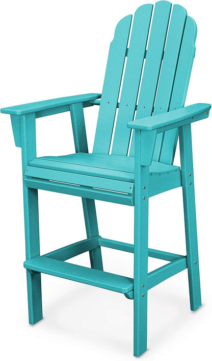 POLYWOOD® Vineyard Curveback Adirondack Bar Chair in Aruba