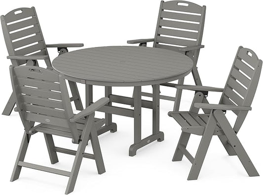 POLYWOOD® Nautical Dining Set, Slate Grey