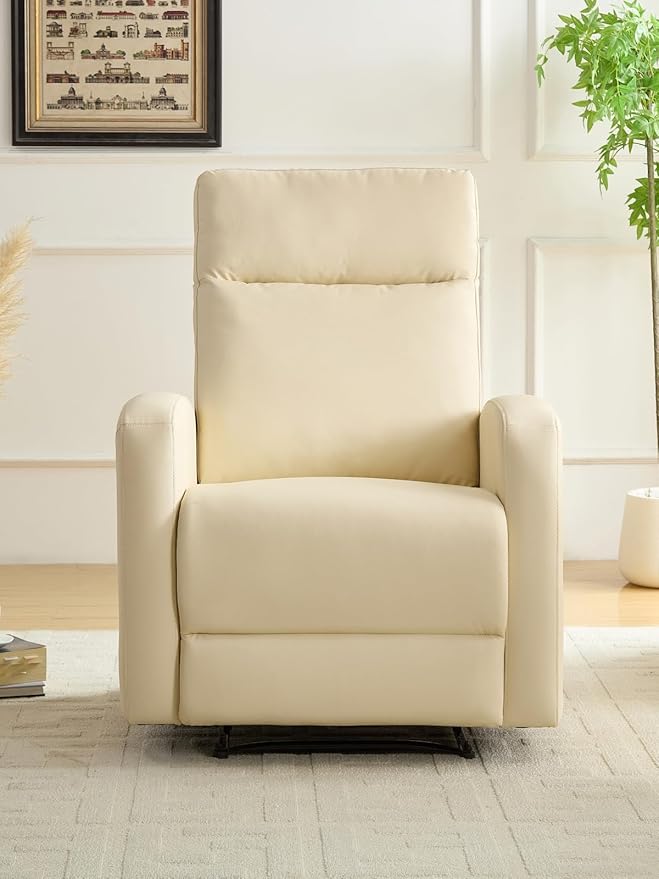 Power Recliner Chairs for Living Room,Wall Hugger Recliners with Power Headrest Type-C Charger, Leather Electric Recliner Chair for Adult, Black