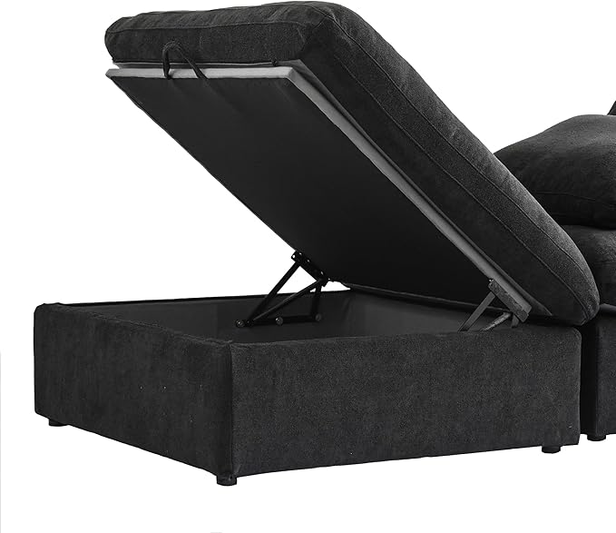 Cloud Modular Sectional Sofa Couch,Oversized Couch 8 Seater for Living Room,160.6" U Shaped Convertible Couches with Storage Ottoman, Covers Washable&Replaceable
