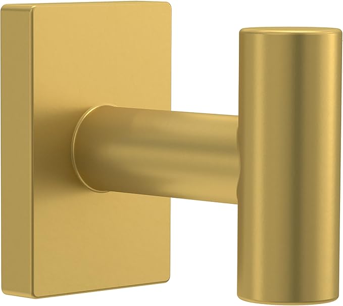 FRANKLIN BRASS Hartwell (1-Pack) Towel Hooks Satin Gold Single Bathroom Hooks Wall Mounted for Robes & Towels Hand Towel Hook Holder Kitchen, Bathroom Accessories HRT35-SG