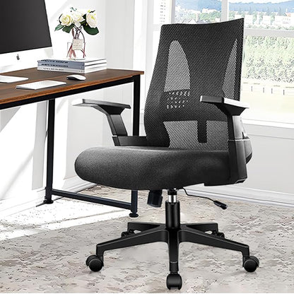 CLATINA 500lbs Big and Tall Office Chair Heavy Duty Mesh Ergonomic Computer Chairs with Adjustable Lumbar Support and Wide Comfy Seat for Home Office Conference Heavy People, Black(8 Pack)
