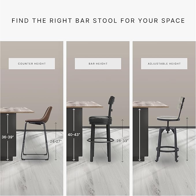 Signature Design by Ashley Centiar Casual Bucket Seat Dining Upholstered Bar Stool with Black Metal Base, Set of 2, Faux Leather, 23.75" Seat Height, White