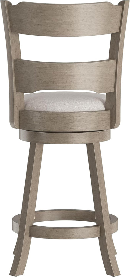 Hillsdale Arborwood Wood Counter Height Swivel Stool, Aged Greige