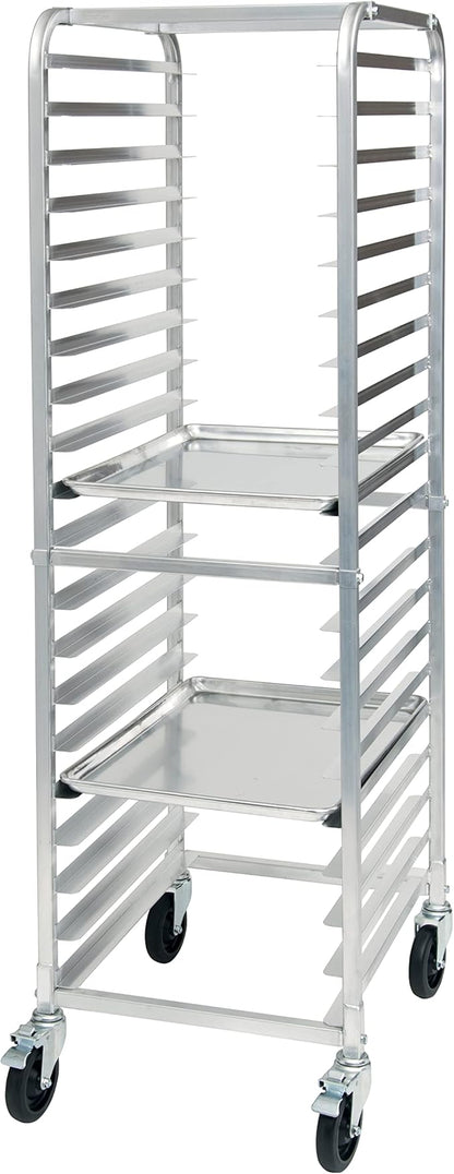 Winco 20-Tier Aluminum Sheet Pan Rack with Brake