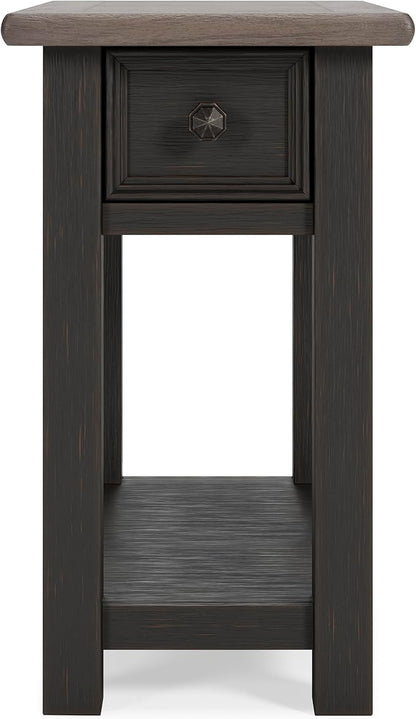Signature Design by Ashley Tyler Creek Chair Side End Table, Light Brown & Whitewash