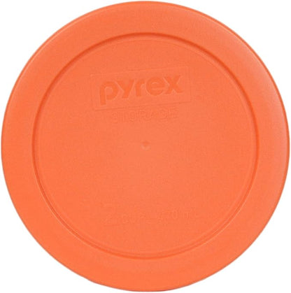 Pyrex Orange 2-Cup 4.5" Round Storage Cover 7200-PC for Glass Bowls - Single Lid