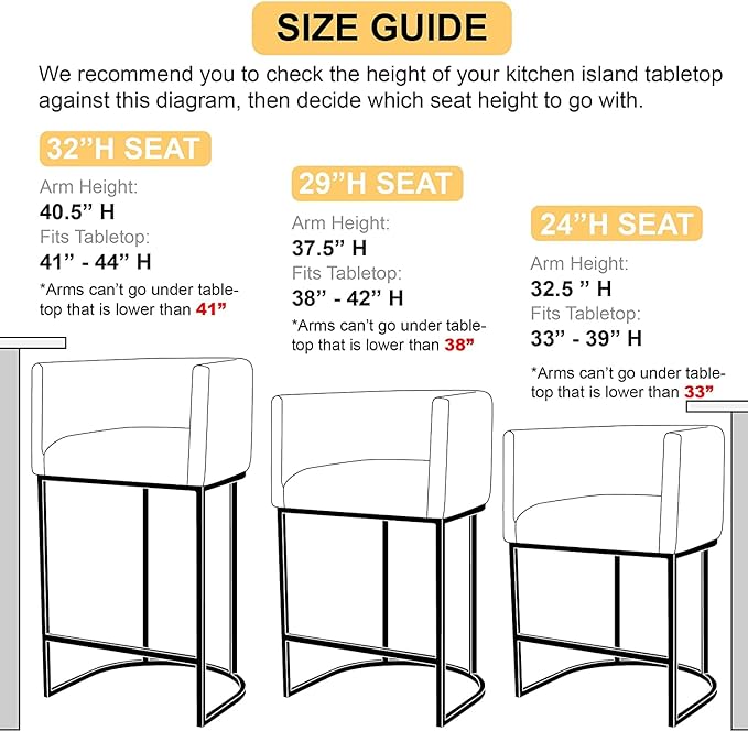 PU Leather Bar Stools, Modern Upholstered Counter Height Bar stools 24" Leather Barstools Barrel Kitchen Counter Island Stools with Black Metal Base, Black