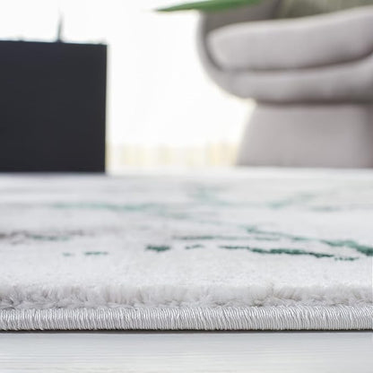 SAFAVIEH Craft Collection Runner Rug - 2'3" x 6', Grey & Green, Modern Abstract Design, Non-Shedding & Easy Care, Ideal for High Traffic Areas in Living Room, Bedroom (CFT877Y)
