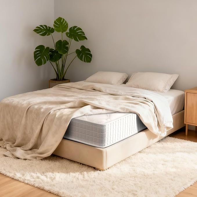 King Mattress, 10 Inch Hybrid Memory Foam Mattress in a Box, Cooling Gel for Pressure Relief & Back Pain Support, CertiPUR-US Certified, Medium Firm Bed, Fiberglass Free, Breathable Comfort Sleep