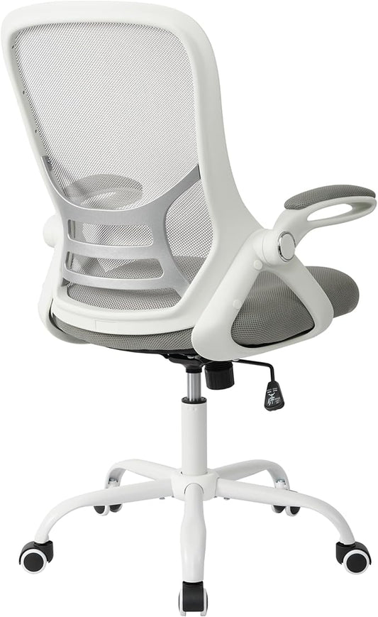 HYLONE Office Chair Ergonomic Desk Chair with Adjustable Armrests, Mesh Executive Chair, Home Office Computer Chairs for Long Hours(Grey)