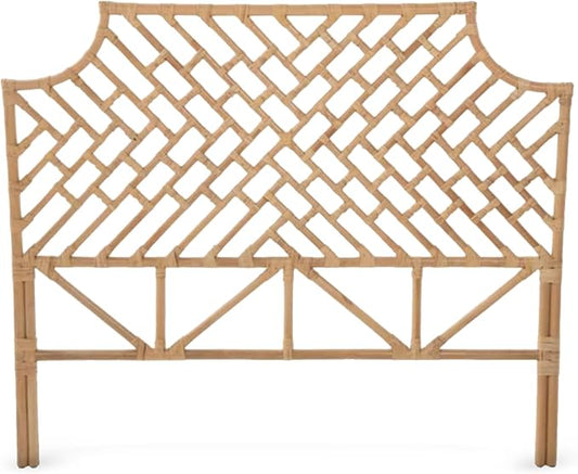 Kouboo Rattan Chippendal Headboard, California King Size, Handmade, Bedroom Furniture, Bohemian Decor, Headboard, Natural