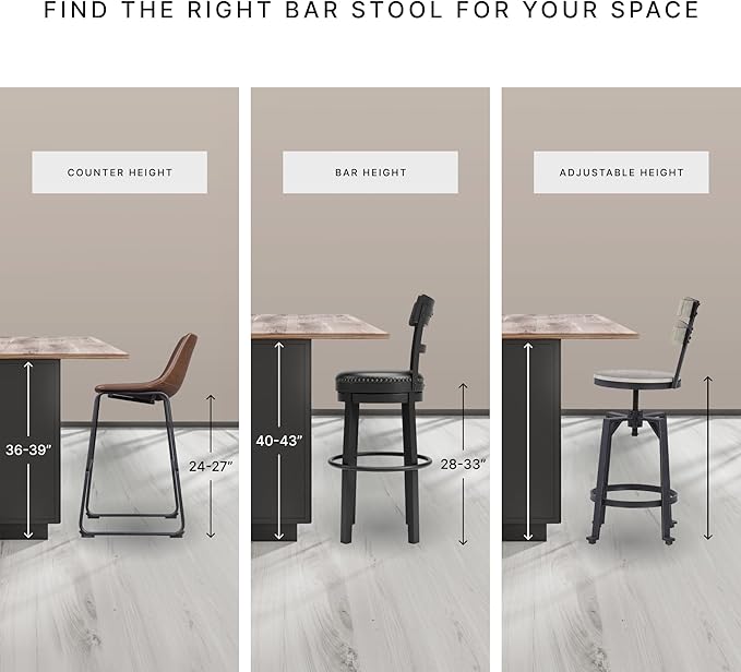 Signature Design by Ashley Caitbrook Rustic 24.63" Counter Height Upholstered Barstool, Set of 2, Gray