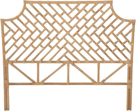 Kouboo Rattan Chippendale Headboard, Full Size, Natural
