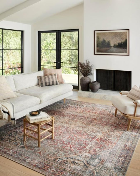 Loloi Amber Lewis Georgie Collection GER-01 Red/Navy 10'-0" x 14'-0", .19" Pile Height, Area Rug