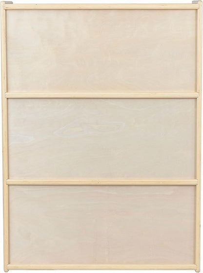 Child Three-Shelf Bookcase, 35.5”H x 24”W x 11.5”D Sturdy Birch Plywood Shelves for Daycare Storage of Books, Toys, Supplies, Smooth Natural Wood (36")