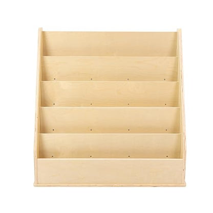 Factory Direct Partners 13132-NT Birch Book Display Stand, 5-Shelf Storage for Kid"s Books and Magazines for Bedroom, Playroom, Daycare, Preschool or Classroom - Natural