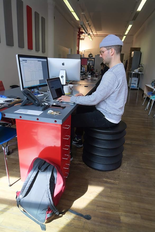 ExtraErgo Ergonomic Stool for Active Sitting (Black)