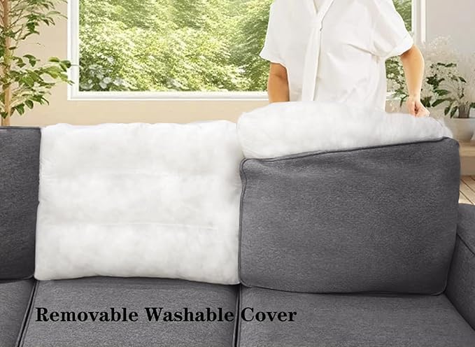 Legend Vansen Modular Sectional Sofa U Shaped Couch with Ottoman Modern Reversible Corner Sectional Couch for Living Room (Dark Grey, U Shaped Sofa-5)