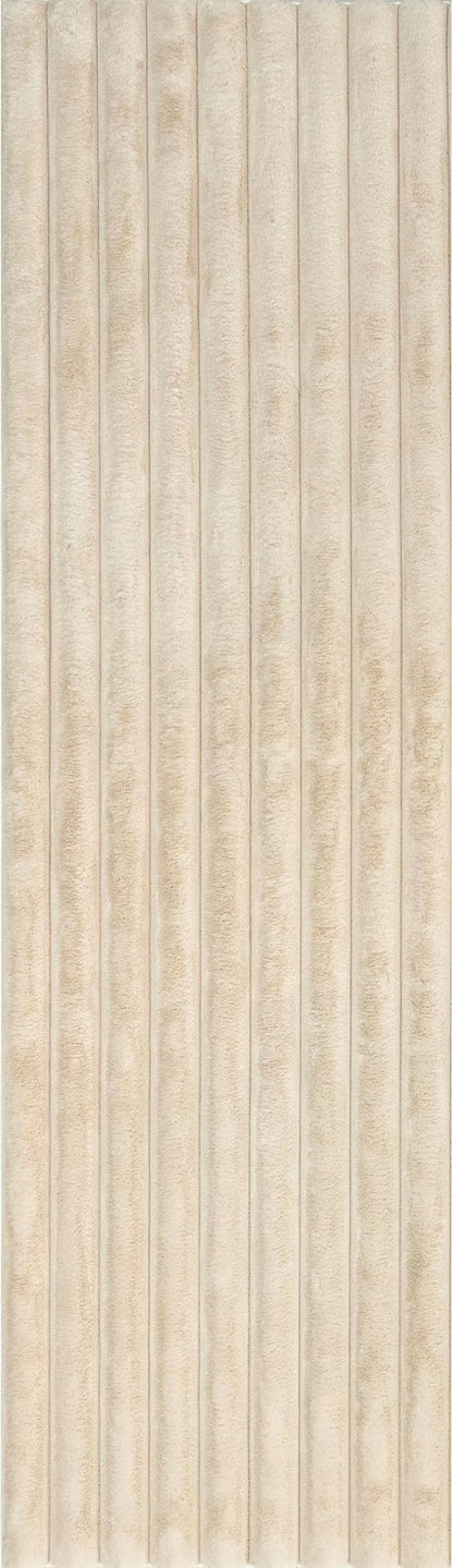 nuLOOM 2'6" x 6' Cozy Plush Area Rug, Machine Washable, Non-Slip, Soft Fluffy Shag Carpet for Living Room Bedroom Kids Room Nursery Home Decor, Kai Beige