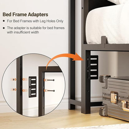 Unikito Headboard for King Size Bed with Storage Shelf, Head Board with 3 Outlets and 2 USB Ports, Headboards with RGB LED Light, Height Adjustable, Sturdy and Stable, Easy Assembly, Black