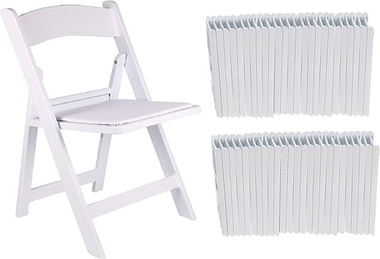 BTEXPERT 50 Pack Resin Folding Chair Vinyl Padded Seat 1000lb Weight Capacity Indoor Outdoor Lightweight Set for Home Event Party Picnic Kitchen Dining Church School Weddings