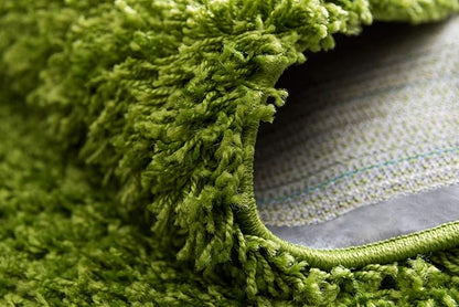 Unique Loom Solid Shag Collection Area Rug (3' 3" x 5' 3" Rectangle, Grass Green)