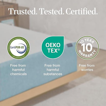 LIFEMENT Basic Queen Cooling Gel Infused Memory Foam Mattress in a Box | Medium Firm Bed, Fiberglass Free, Certified Pressure Relief Foam, Cooling Comfort Sleep, 6 Inch