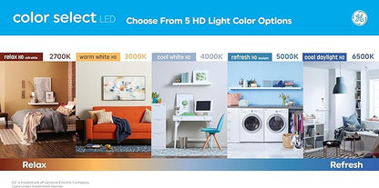 GE Color Select LED Recessed Downlight Fixture with Swivel Head, RS6 Indoor Floodlight, 6-Inch, Multiple Color Temperatures, 75 Watt Replacement (3 Pack)
