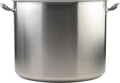 Winco Heavy-Duty Stainless Steel Stock Pot with Cover, 60 Quart