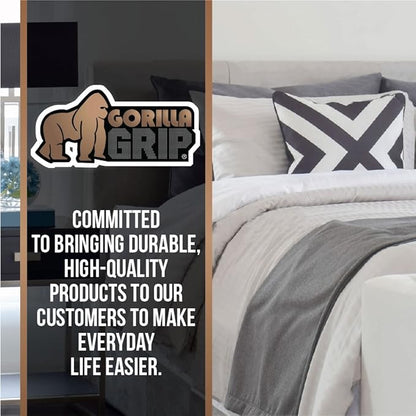 GORILLA GRIP Non Slip Mattress Gripper, Prevents Mattresses from Sliding and Holds Bed in Place, Pad Grips Beds, Sofa, Couch, Chair Cushions and Helps Keep Topper from Slipping, Easy Trim Pads