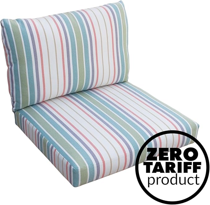 Tommy Bahama Deep Seating Lounge Cushion, 23" X 24" X 4", Bandeau Pastel