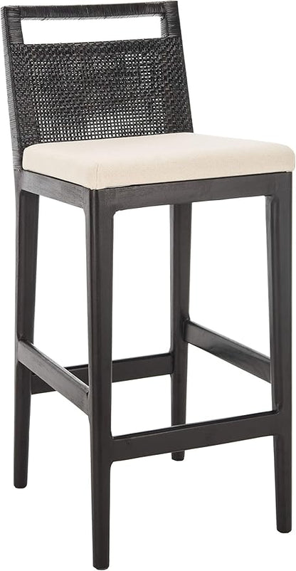 SAFAVIEH Darin Barstool, Black/White