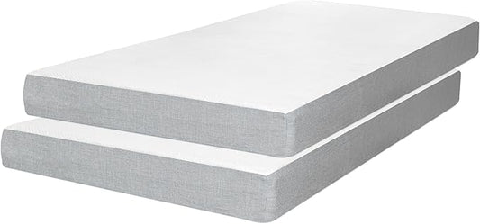 Milliard Memory Foam 5 Inch Narrow Cot Mattress,74" x 31" Cot for Bunk Bed, Daybed, Trundle, Or Bed Replacement, Narrow Trundle RV Compatible, Medium Firm Foam with Washable Cover (2 Pack)