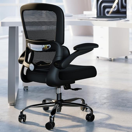 TRALT Office Chair - Ergonomic Desk Chair with Adjustable Lumbar Support, Mesh Computer Chair, Executive Chairs for Home Office Comfortable Lumbar Support (Black)