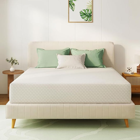 King Mattress 12 Inch Green Tea Memory Foam Mattress for Cool Sleep & Pressure Relief,Medium Feel Support, Fiberglass Free, Bed in a Box, Removable Washable Cover, CertiPUR-US Certified