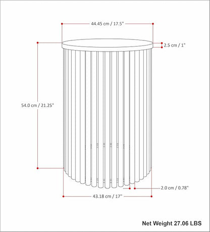 SIMPLIHOME Demy Metal and Wood Accent Table - 18 inch Wide Solid Metal Round End Table in Natural and Black, Industrial Side Table or Coffee Table for Living Room with Compact Design, Assembled