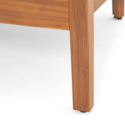 Christopher Knight Home Brooklyn Outdoor Club Chair with Cushions - Acacia Wood - Teak/Beige