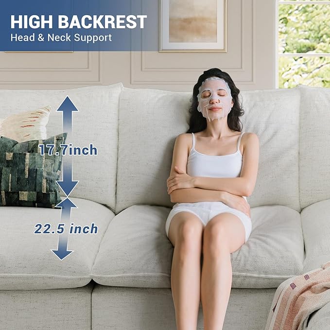 Cloud Modular Sectional Sofa, Waterproof Down Filled Sectional Sofas, High Backrest 4 Seater Sectional Couches for Living Room, Modern Modular Couch with Removable Cover, Cream White