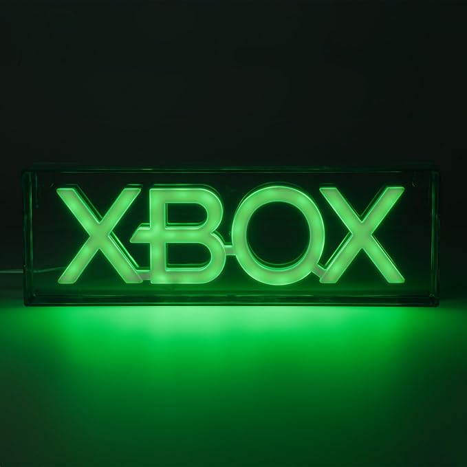 Paladone Xbox LED Neon Light, Free Standing or Wall Mountable Gaming Desk Accessories, Game Room Decor & Gift for Gamers, 11.7" Wide