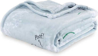 Berkshire Blanket Peanuts® VelvetLoft® Cute Character Snoopy Plush Blanket,Peanuts Snoopy Make A Wish Spring Blue,Twin 60 in x 90 in (Official Peanuts® Product)