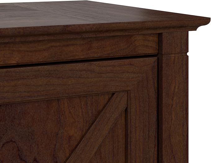 Bush Furniture Key West 2 Drawer Lateral File Cabinet in Bing Cherry, Document Storage for Home Office, Accent Chest with Drawers