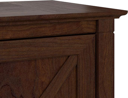 Bush Furniture Key West 2 Drawer Lateral File Cabinet in Bing Cherry, Document Storage for Home Office, Accent Chest with Drawers